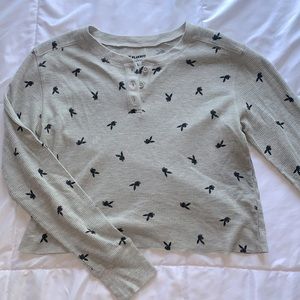 Playboy Waffle Knit Top